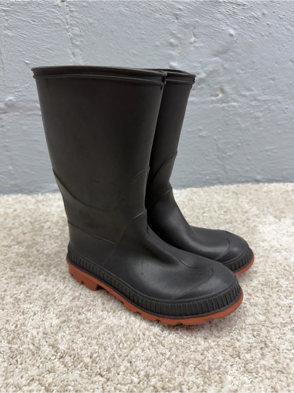 Wonder Nation Kids Pull-On Rubber Play Chore Mud Rain Boots Size 13